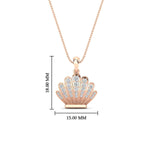 Load image into Gallery viewer, diamond-seashell-necklace-for-women-in-rose-gold-fdpd11585angle1-nl-rg-hw.jpg?v=1771242989