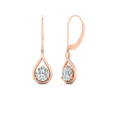 Solitaire Drop Earrings