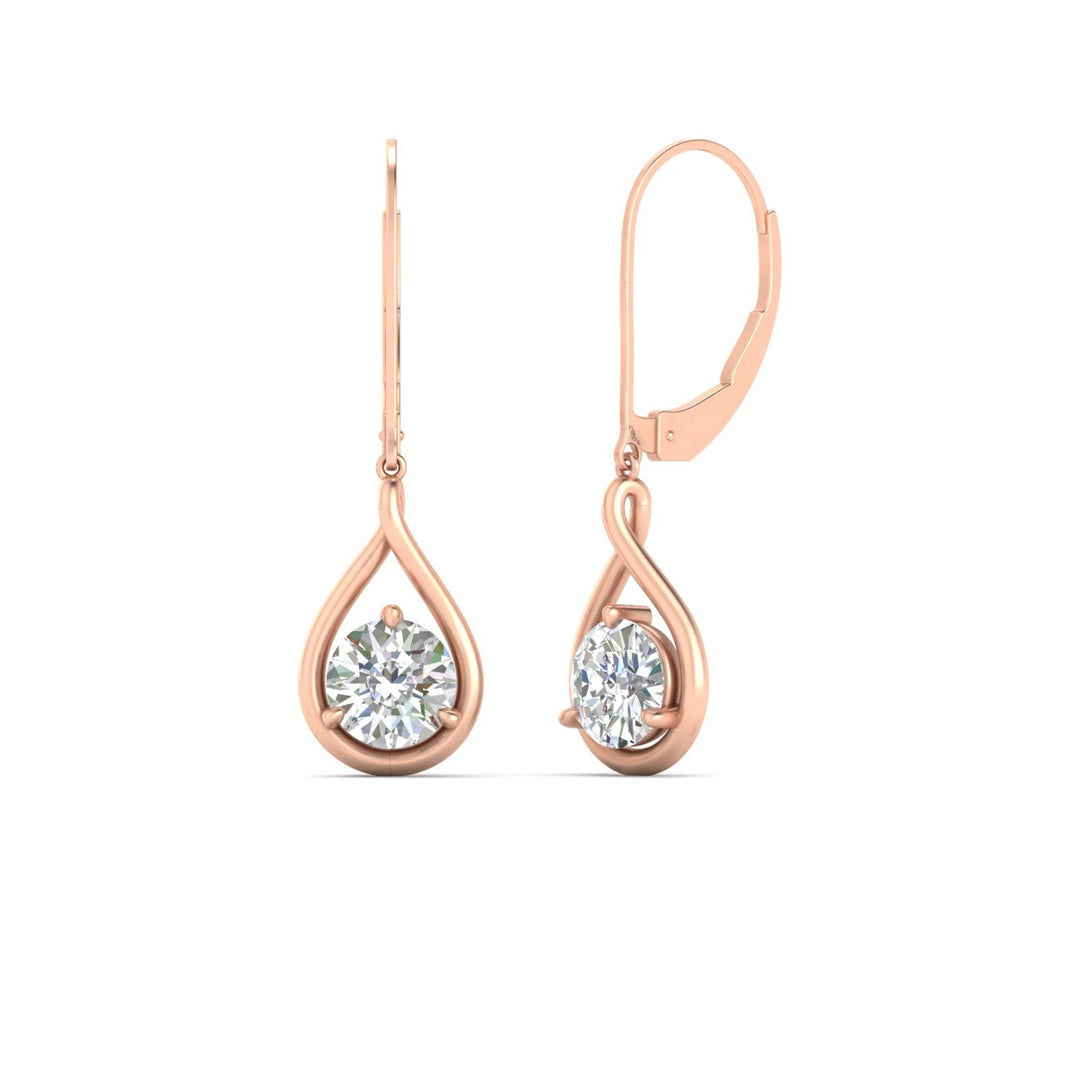 Solitaire Drop Earrings