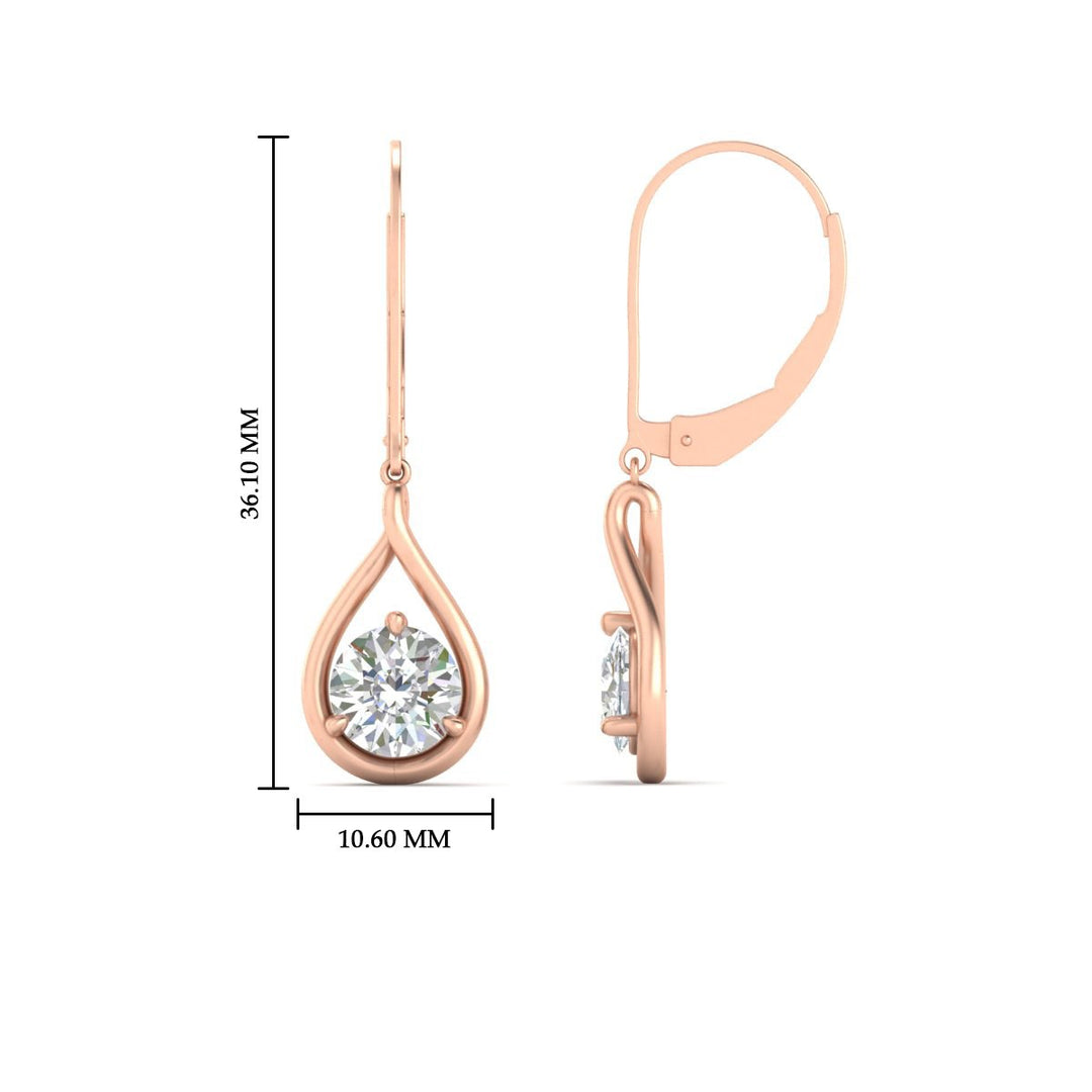 Solitaire Drop Earrings