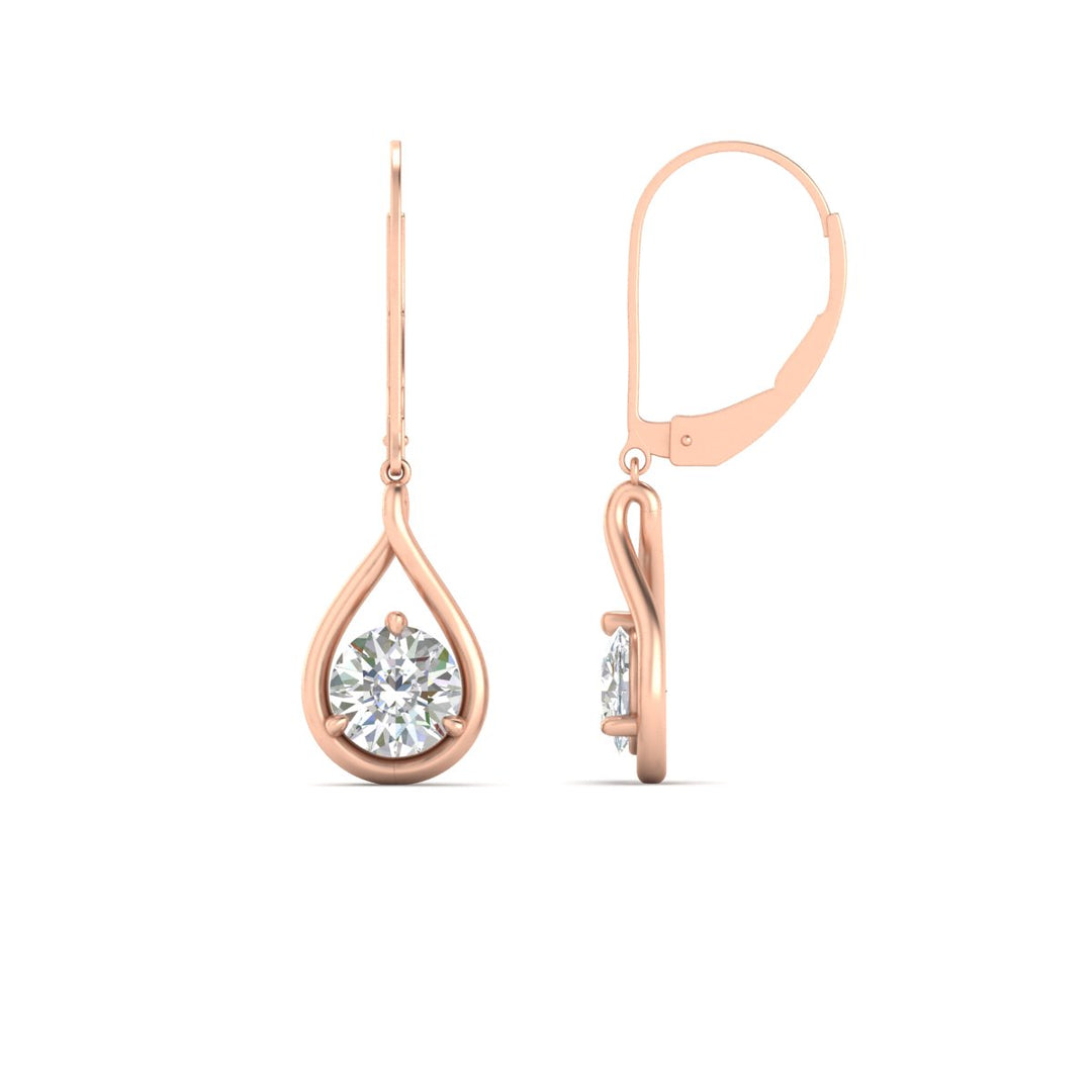 Solitaire Drop Earrings