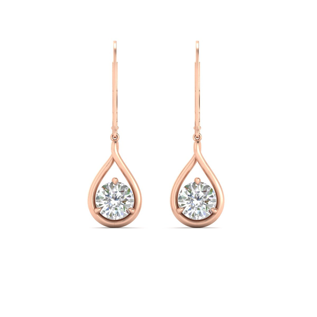 Solitaire Drop Earrings