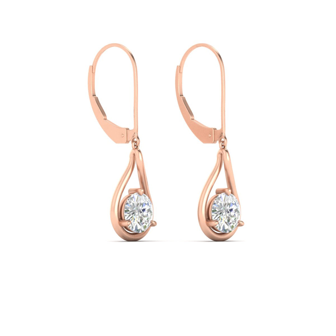 Solitaire Drop Earrings