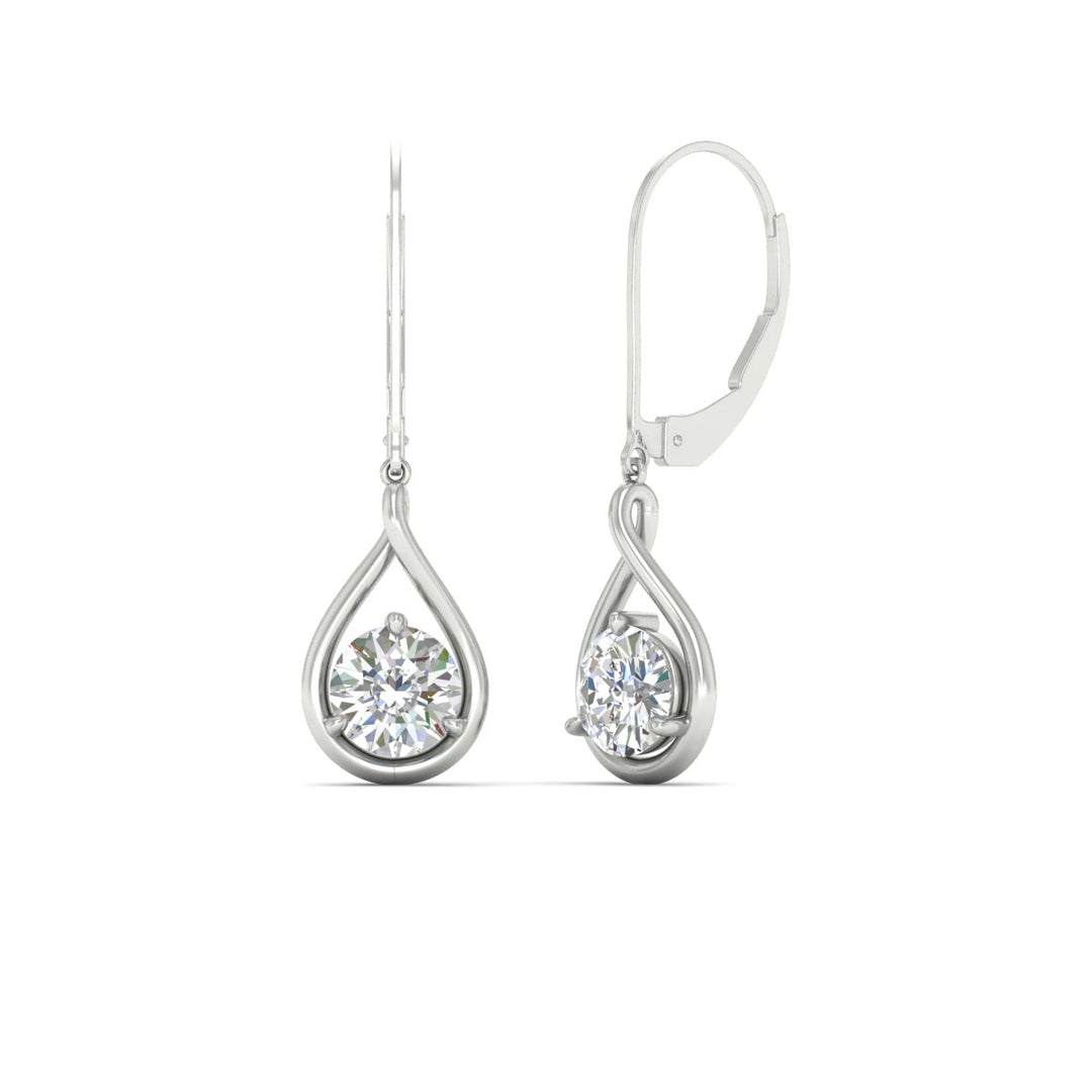 Solitaire Drop Earrings