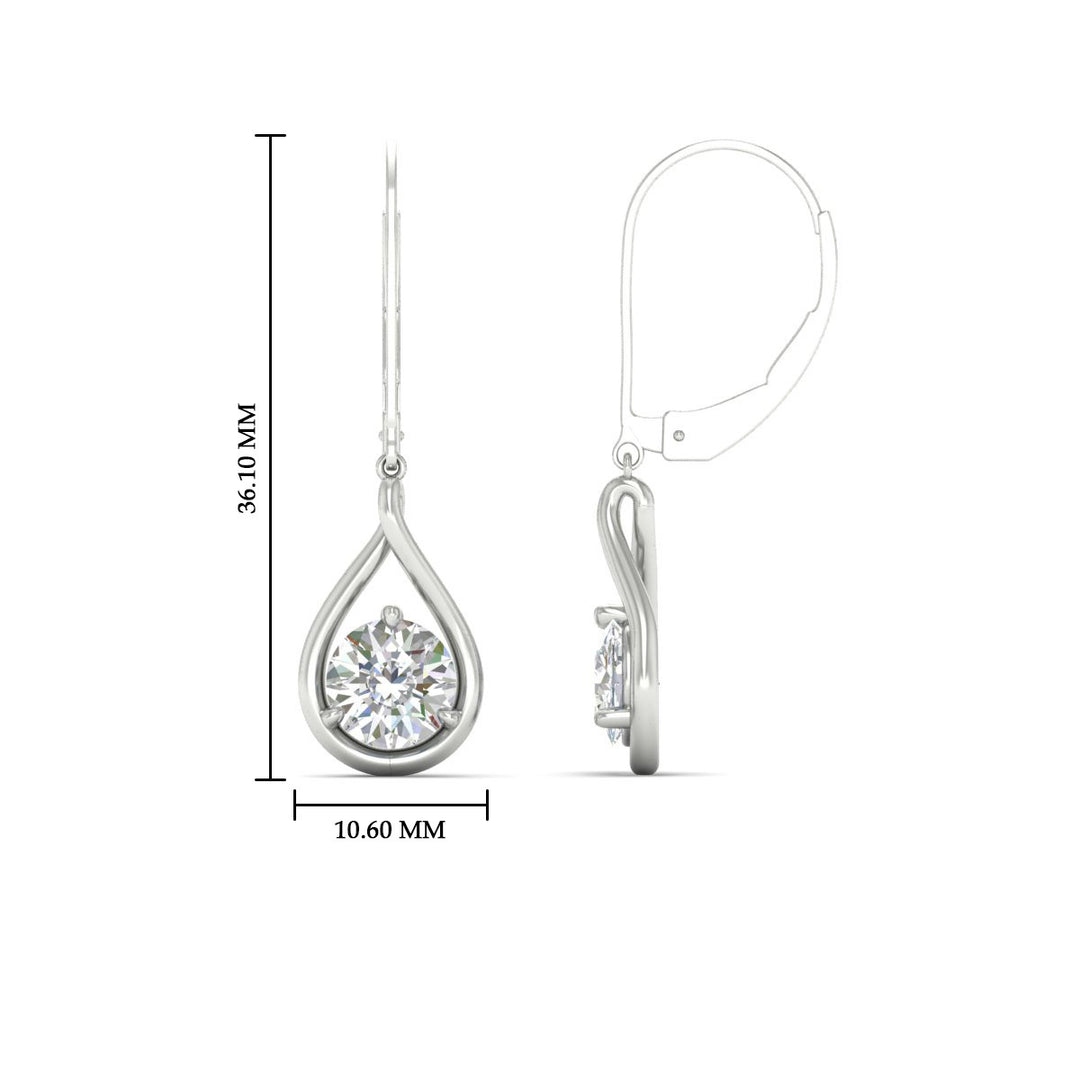 Solitaire Drop Earrings