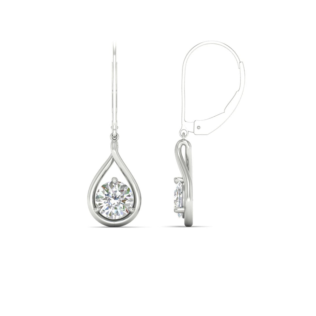Solitaire Drop Earrings