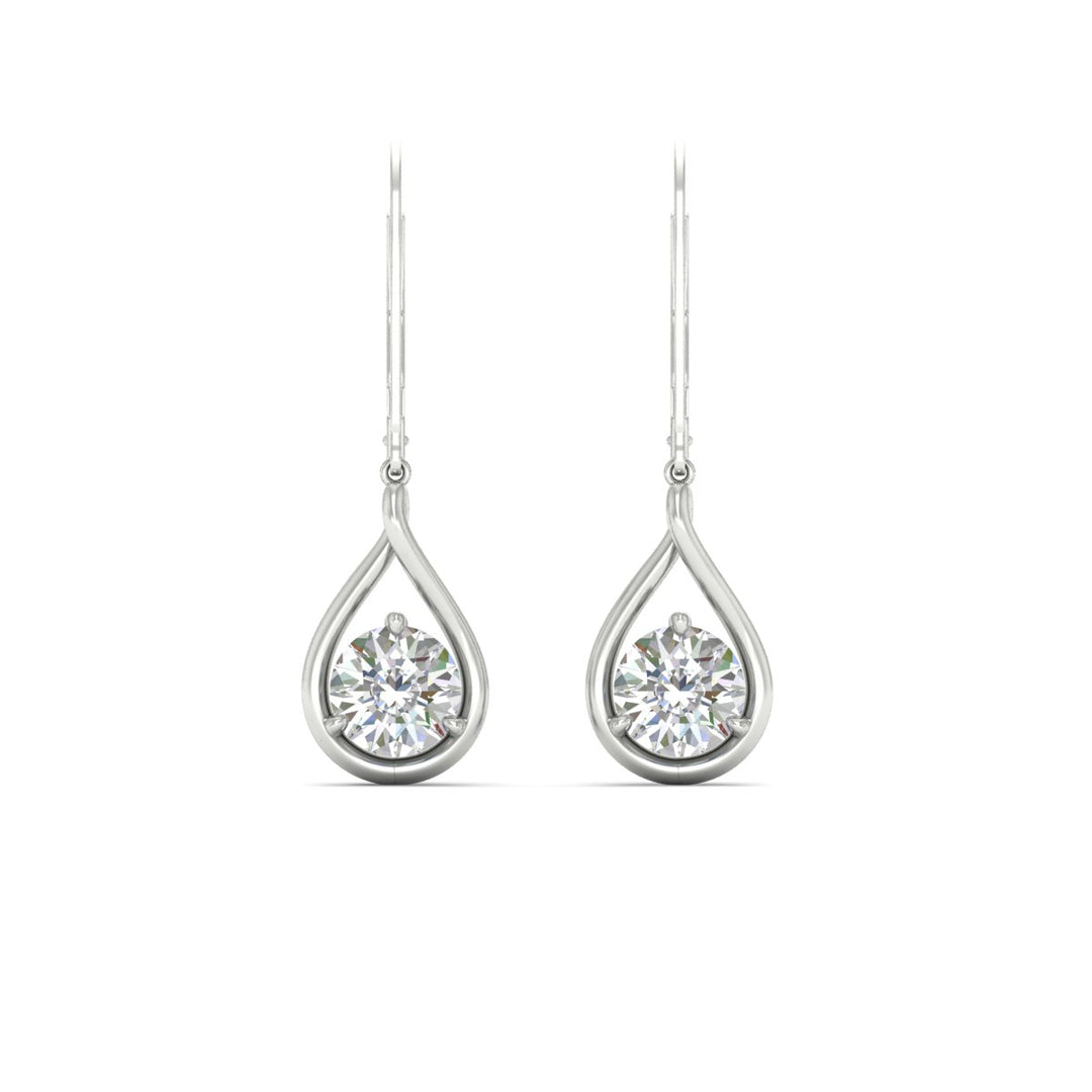 Solitaire Drop Earrings
