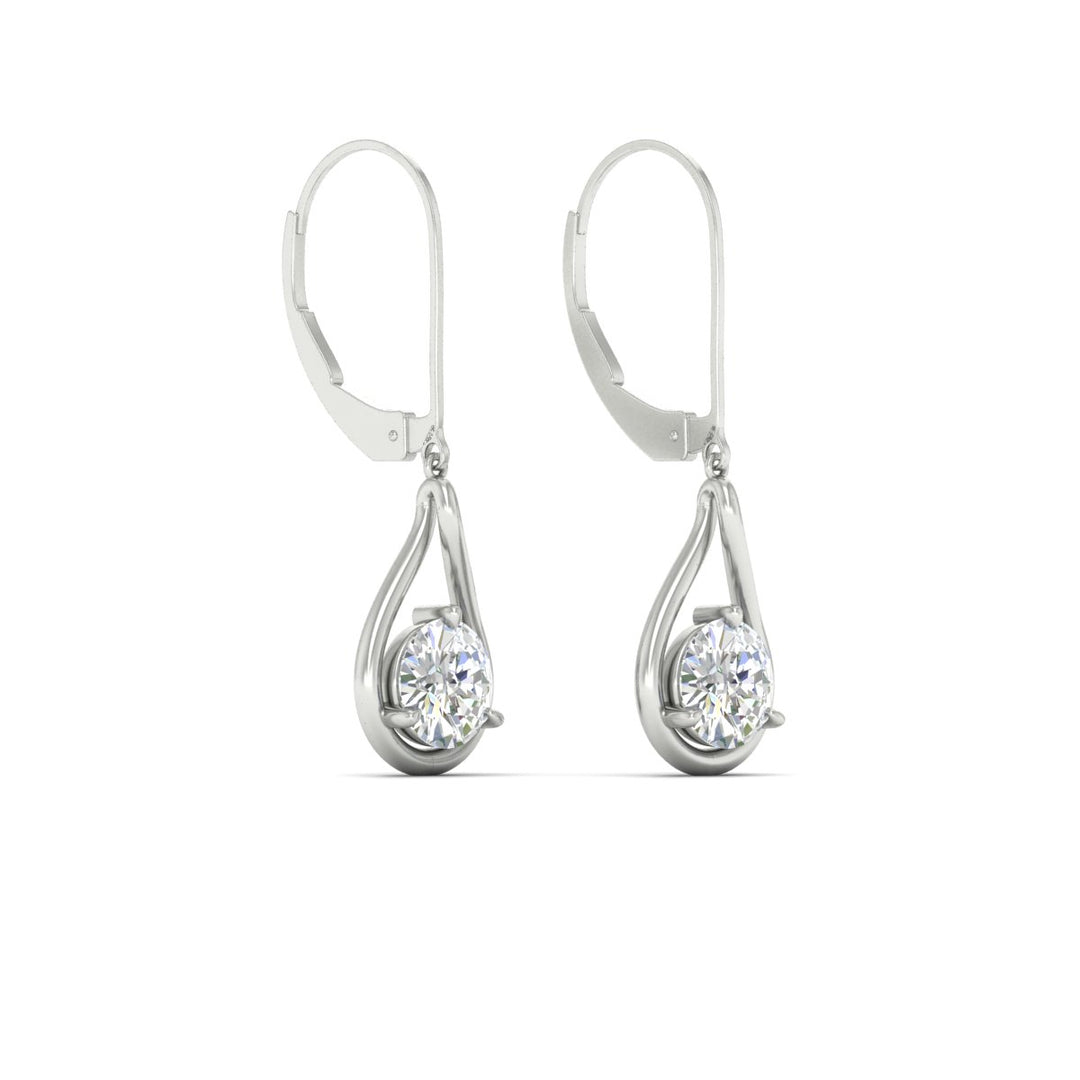 Solitaire Drop Earrings
