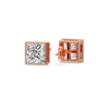 Load image into Gallery viewer, Stylish Princess Bezel Diamond Studs