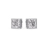 Load image into Gallery viewer, Stylish Princess Bezel Diamond Studs