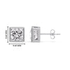 Load image into Gallery viewer, Stylish Princess Bezel Diamond Studs