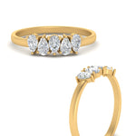 Load image into Gallery viewer, diamond-teardrop-5-stone-wedding-band-half-carat-yellow-gold-FD8294B-0.10CTANGLE3-NL-YG.jpg