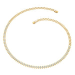 Load image into Gallery viewer, diamond-teardrop-bezel-necklace-6.50-ct.-in-FDNK10579-(0.10CT)-NL-YG