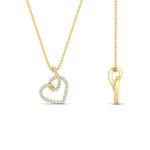Load image into Gallery viewer, diamond-twist-pave-heart-pendant-in-FDPD11384-NL-YG
