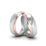Load image into Gallery viewer, Diamond Wedding Rings For Gay Couples
