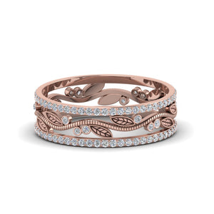 Sapphire Wide Eternity Leaf Band