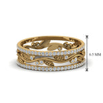 Load image into Gallery viewer, diamond-wide-eternity-leaf-band-in-yellow-gold-FDEWB8344B-NL-YG-GS
