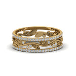 Load image into Gallery viewer, diamond-wide-eternity-leaf-band-in-yellow-gold-FDEWB8344B-NL-YG-GS
