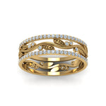 Load image into Gallery viewer, diamond-wide-eternity-leaf-band-in-yellow-gold-FDEWB8344B-NL-YG-GS
