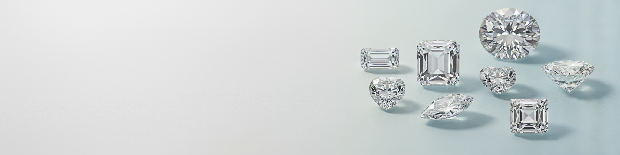 diamond shapes & cuts banner