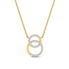 Load image into Gallery viewer, double-diamond-circle-pendant-necklace-in-FD-PD10835-NL-YG