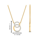 Load image into Gallery viewer, double-diamond-circle-pendant-necklace-in-FD-PD10835-NL-YG