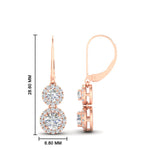 Load image into Gallery viewer, double-drop-lever-back-round-diamond-halo-earrings-in-rose-gold-FDEAR11226-NL-RG.jpg
