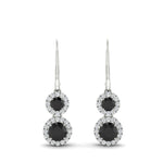 Load image into Gallery viewer, double-drop-lever-back-round-diamond-halo-earrings-with-black-diamond-in-white-gold-FDEAR11226GBLACK-NL-WG.jpg
