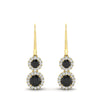 Load image into Gallery viewer, double-drop-lever-back-round-diamond-halo-earrings-with-black-diamond-in-yellow-gold-FDEAR11226GBLACK-NL-YG.jpg