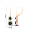 Load image into Gallery viewer, double-drop-lever-back-round-diamond-halo-earrings-with-emerald-in-rose-gold-FDEAR11226GEMGR-NL-RG.jpg