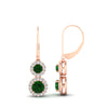 Load image into Gallery viewer, double-drop-lever-back-round-diamond-halo-earrings-with-emerald-in-rose-gold-FDEAR11226GEMGR-NL-RG.jpg