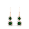 Load image into Gallery viewer, double-drop-lever-back-round-diamond-halo-earrings-with-emerald-in-rose-gold-FDEAR11226GEMGR-NL-RG.jpg