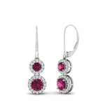 Load image into Gallery viewer, double-drop-lever-back-round-diamond-halo-earrings-with-pink-sapphire-in-white-gold-FDEAR11226GSADRPI-NL-WG.jpg
