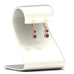 Load image into Gallery viewer, double-drop-lever-back-round-diamond-halo-earrings-with-pink-sapphire-in-yellow-gold-FDEAR11226GSADRPI-NL-YG.jpg
