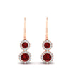 Load image into Gallery viewer, double-drop-lever-back-round-diamond-halo-earrings-with-ruby-in-rose-gold-FDEAR11226GRUDR-NL-RG.jpg