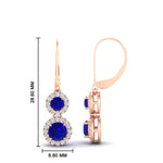 Load image into Gallery viewer, double-drop-lever-back-round-diamond-halo-earrings-with-sapphire-in-rose-gold-FDEAR11226GSABL-NL-RG.jpg
