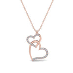 Load image into Gallery viewer, double-heart-diamond-pendant-in-FDPD9270-NL-RG
