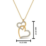 Load image into Gallery viewer, double-heart-diamond-pendant-in-FDPD9270-NL-YG
