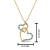 Load image into Gallery viewer, double-heart-diamond-pendant-with-blue-topaz-in-FDPD9270GICBLTO-NL-YG