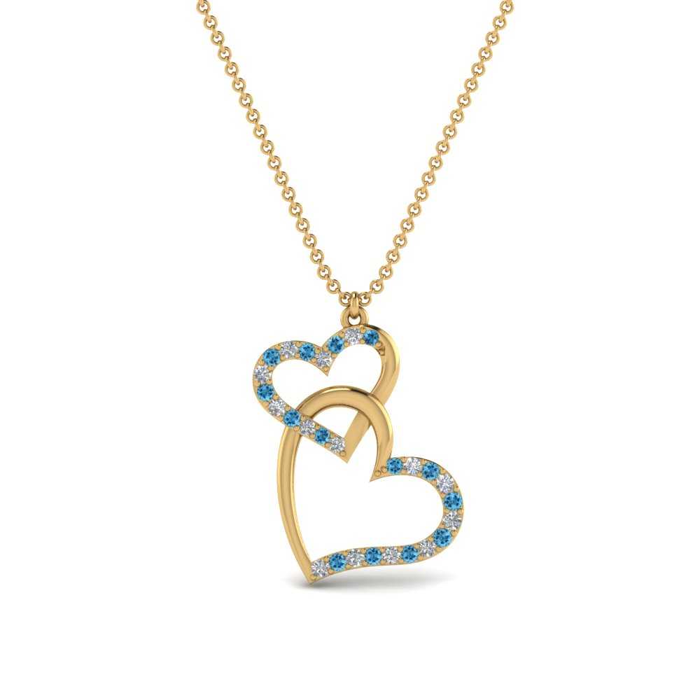 double-heart-diamond-pendant-with-blue-topaz-in-FDPD9270GICBLTO-NL-YG