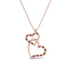Load image into Gallery viewer, double-heart-diamond-pendant-with-orange-sapphire-in-FDPD9270GSAOR-NL-RG