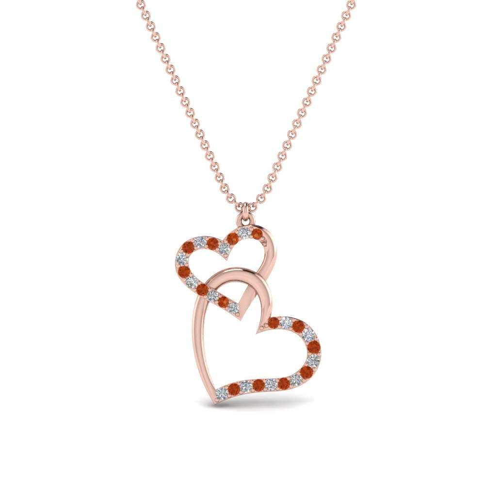 double-heart-diamond-pendant-with-orange-sapphire-in-FDPD9270GSAOR-NL-RG