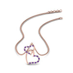 Load image into Gallery viewer, double-heart-diamond-pendant-with-purple-topaz-in-FDPD9270GVITO-NL-RG
