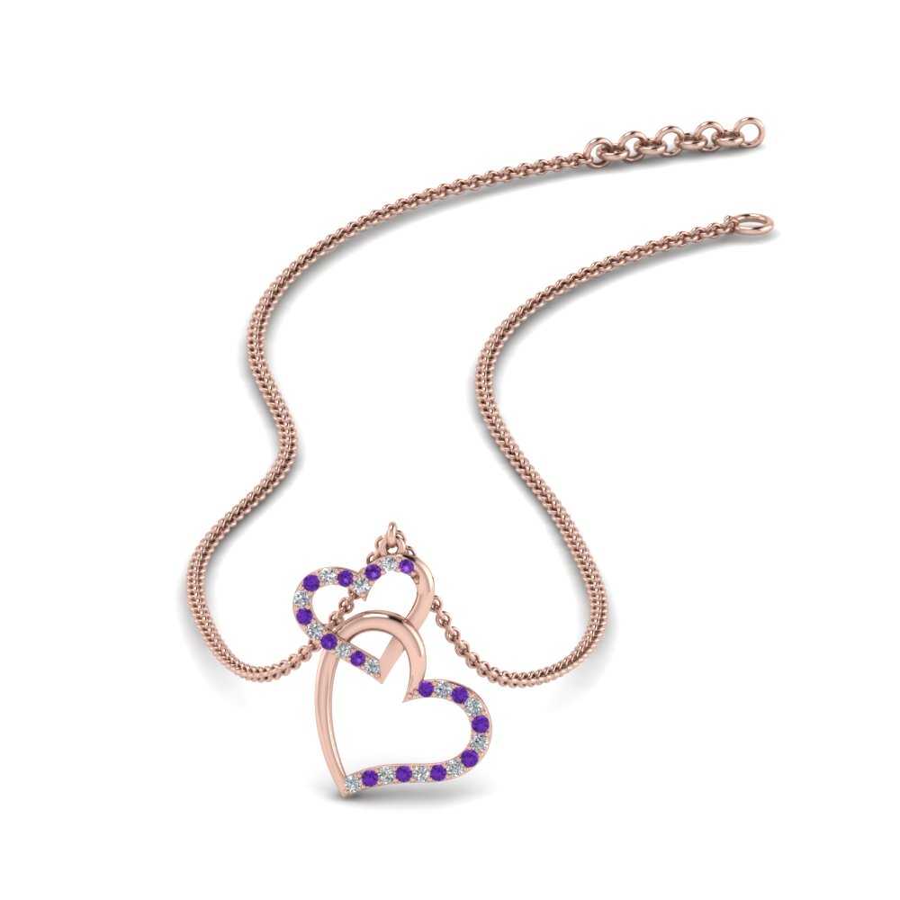 double-heart-diamond-pendant-with-purple-topaz-in-FDPD9270GVITO-NL-RG
