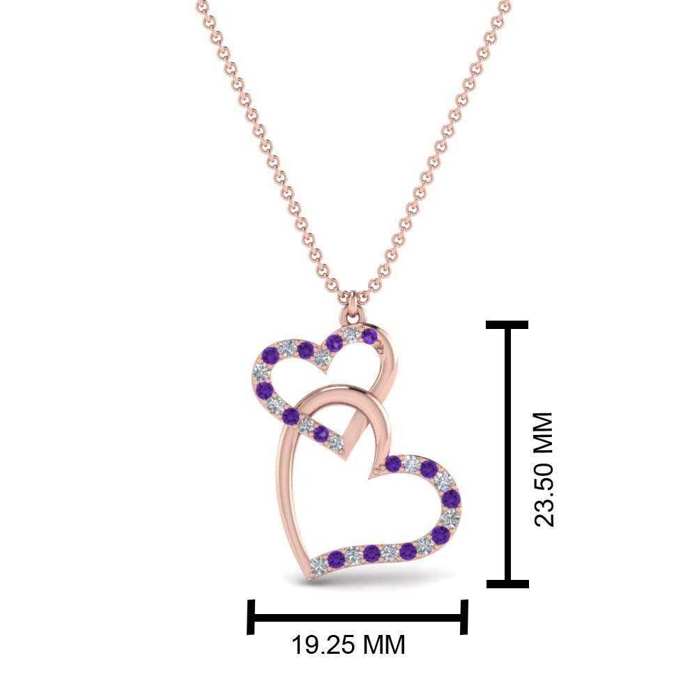 double-heart-diamond-pendant-with-purple-topaz-in-FDPD9270GVITO-NL-RG
