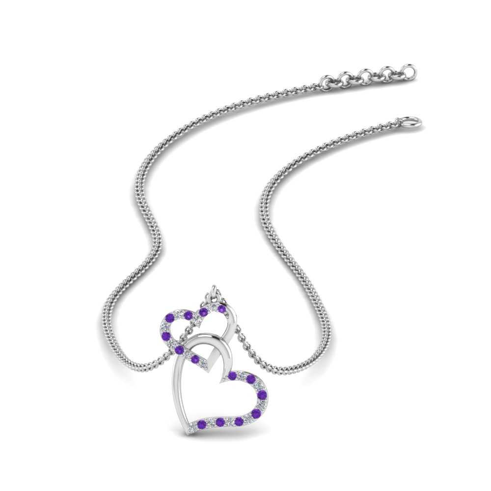 double-heart-diamond-pendant-with-purple-topaz-in-FDPD9270GVITO-NL-WG