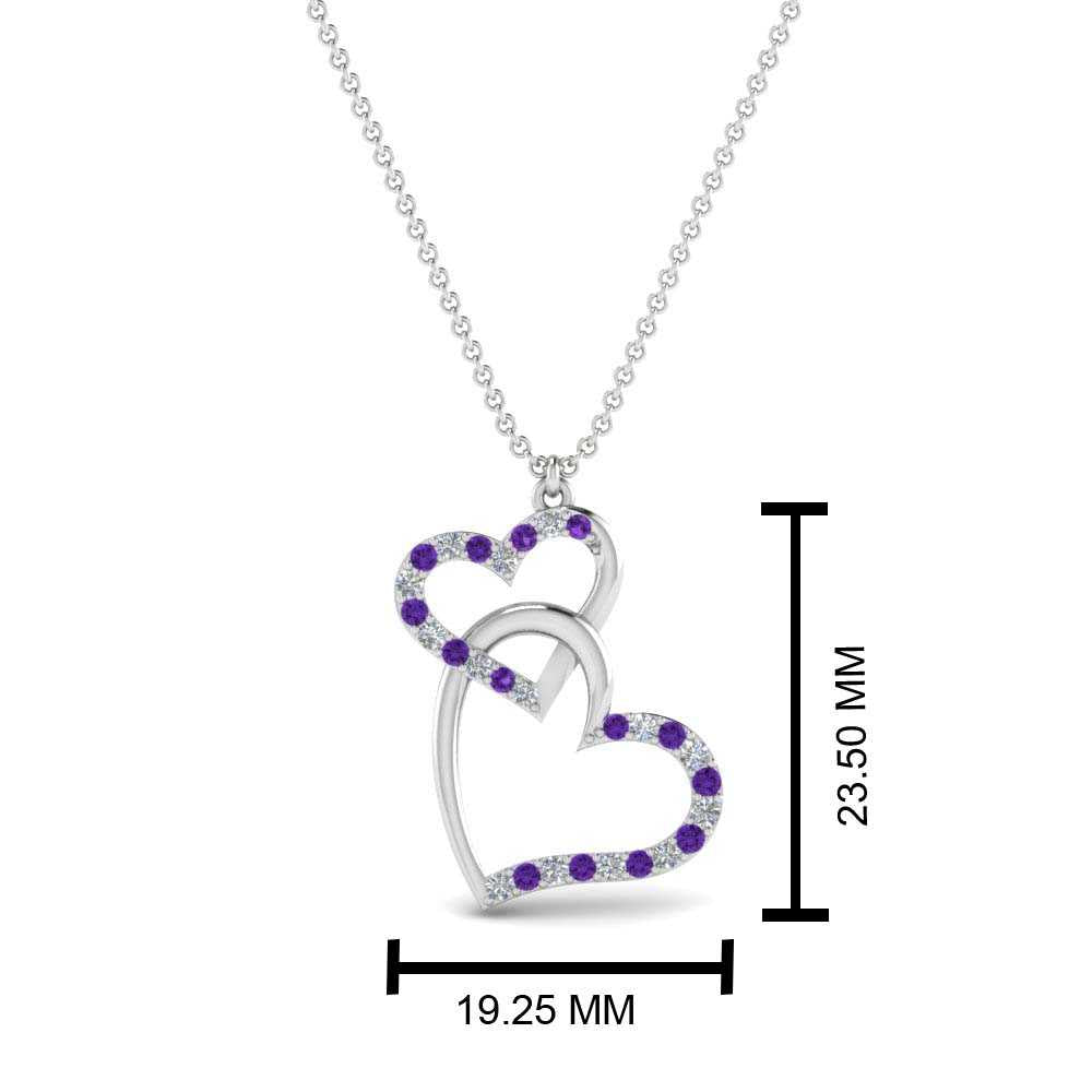 double-heart-diamond-pendant-with-purple-topaz-in-FDPD9270GVITO-NL-WG