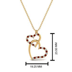 Load image into Gallery viewer, double-heart-diamond-pendant-with-ruby-in-FDPD9270GRUDR-NL-YG
