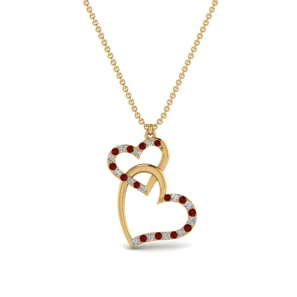 double-heart-diamond-pendant-with-ruby-in-FDPD9270GRUDR-NL-YG
