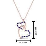 Load image into Gallery viewer, double-heart-diamond-pendant-with-sapphire-in-FDPD9270GSABL-NL-RG
